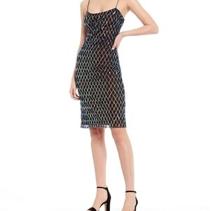 NWT Badgley Mischka Geometric allover Sequin dress evening
